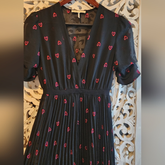 Maje Women's Black and Red Dress Size Small - Picture 8 of 14